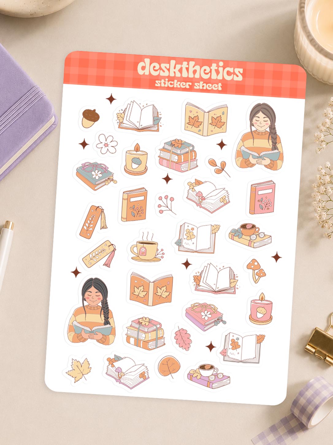 Cozy Autumn Aesthetic Sticker Sheet