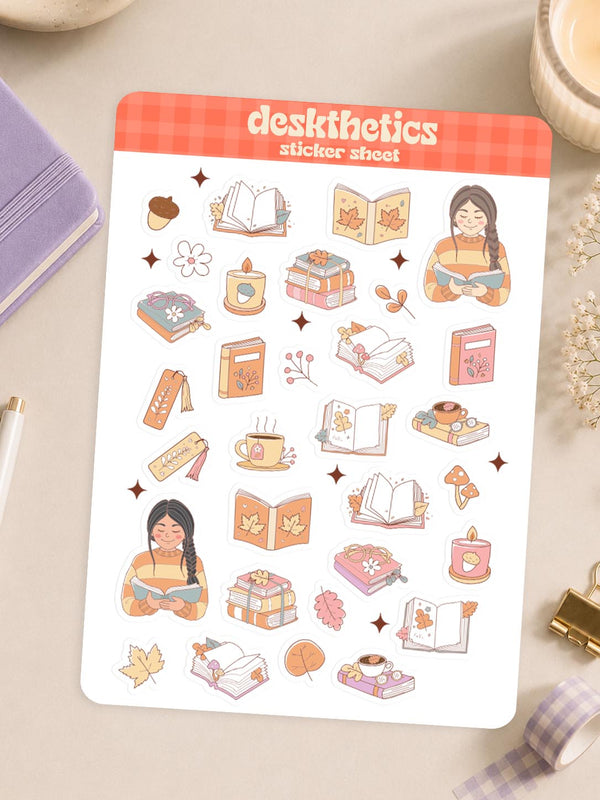 Cozy Autumn Aesthetic Sticker Sheet