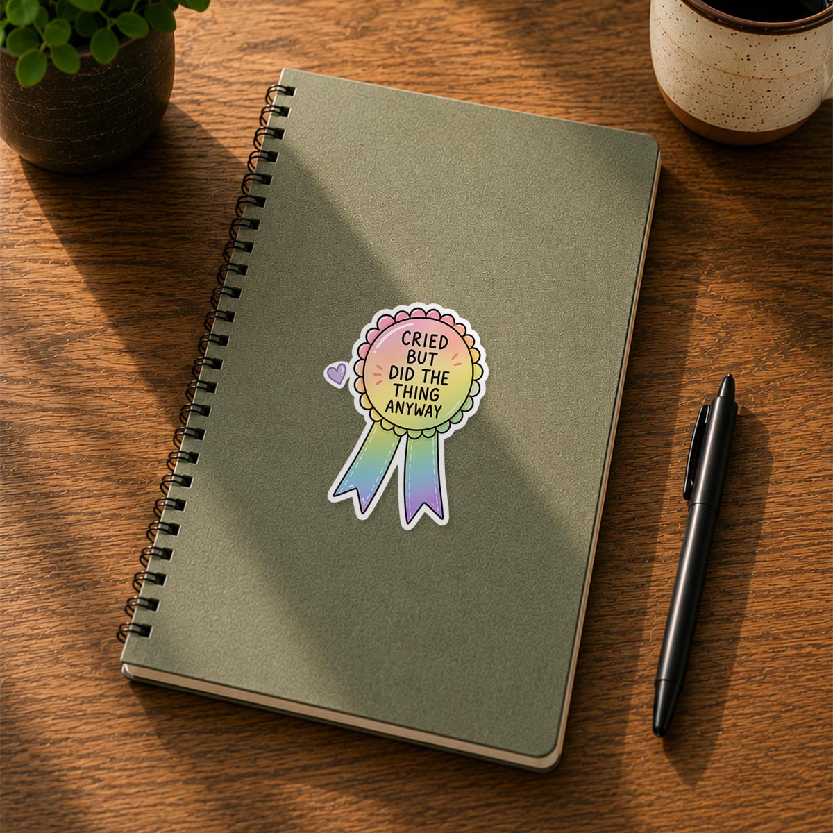 Cried But Did The Right Thing Anyway Sticker