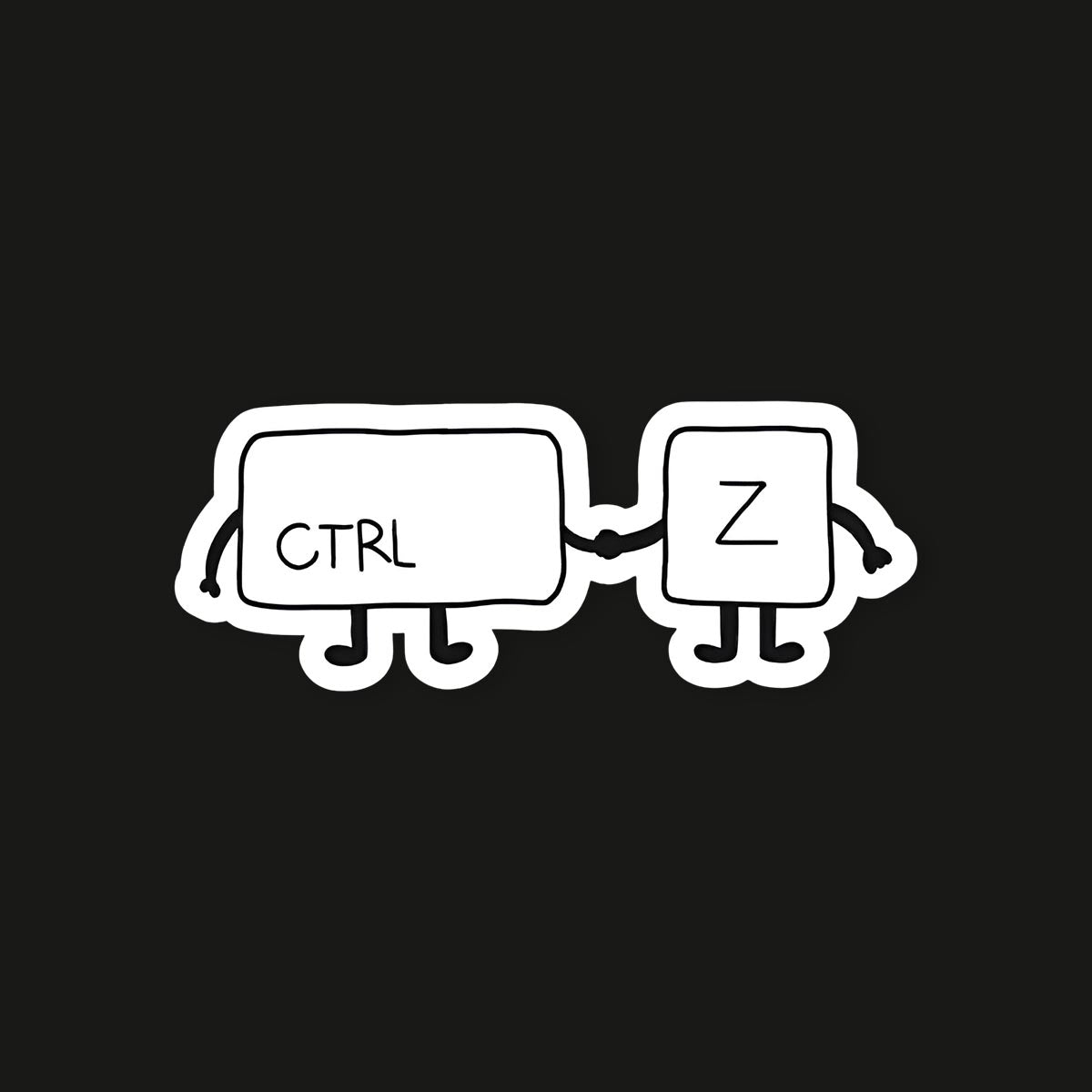 Ctrl Z Keyboard Friends Sticker