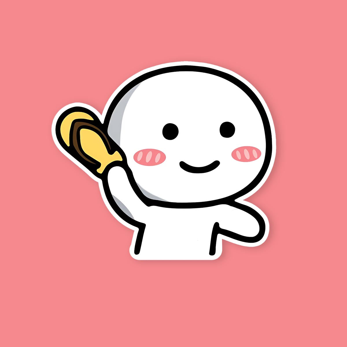 Cute Character Throwing Chappal