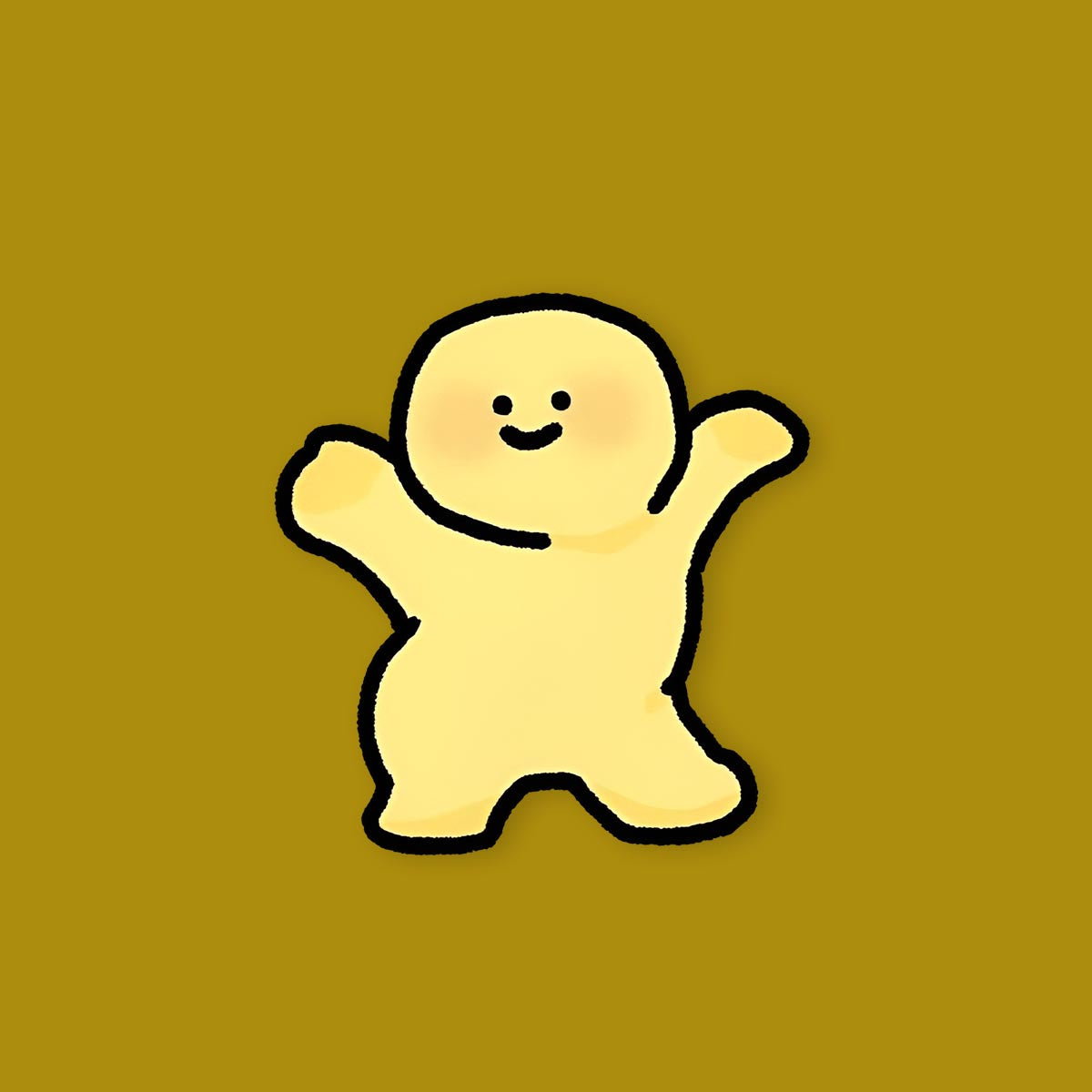 Cute Yellow Blob Sticker
