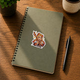 Daemon Slayer Flame Haired Swordsman Anime Sticker
