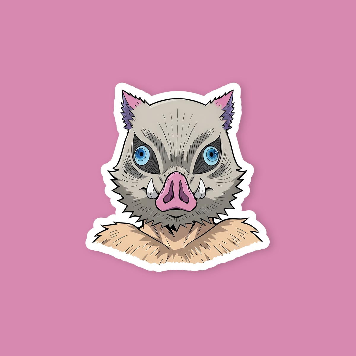 Daemon Slayer Inosuke Boar Mask Anime Sticker