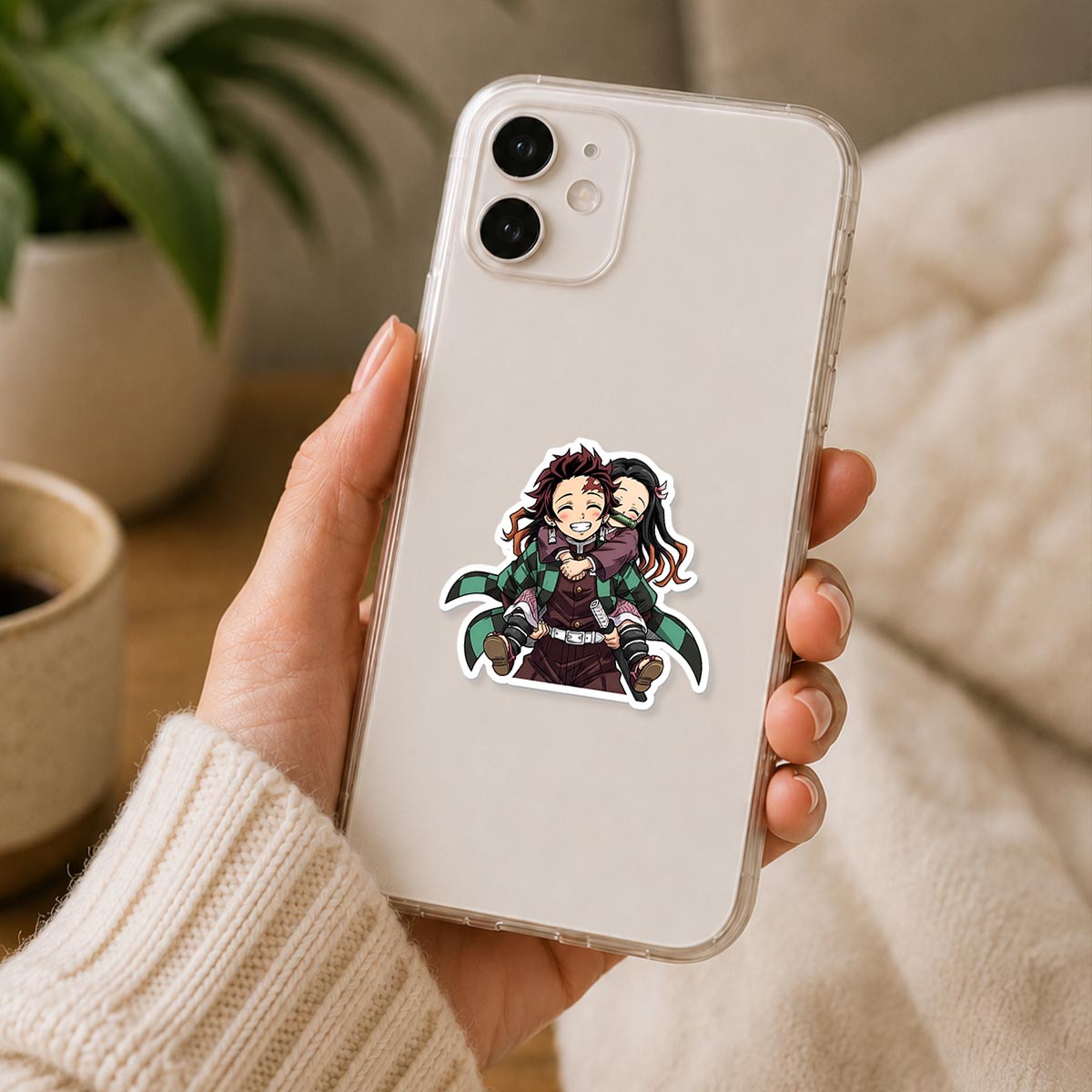 Daemon Slayer Tanjiro Carrying Nezuko Anime Sticker