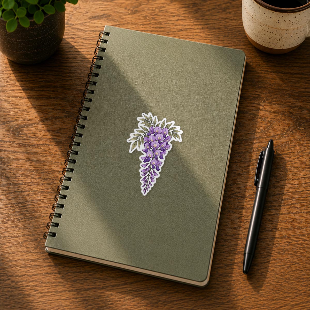 Daemon Slayer Wisteria Flowers Anime Sticker