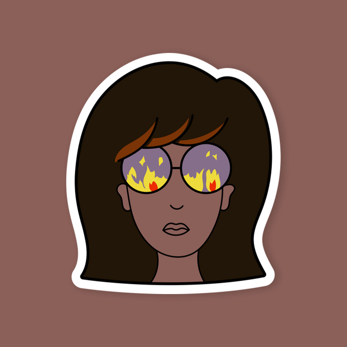 Daria Fire In The Eyes Sticker