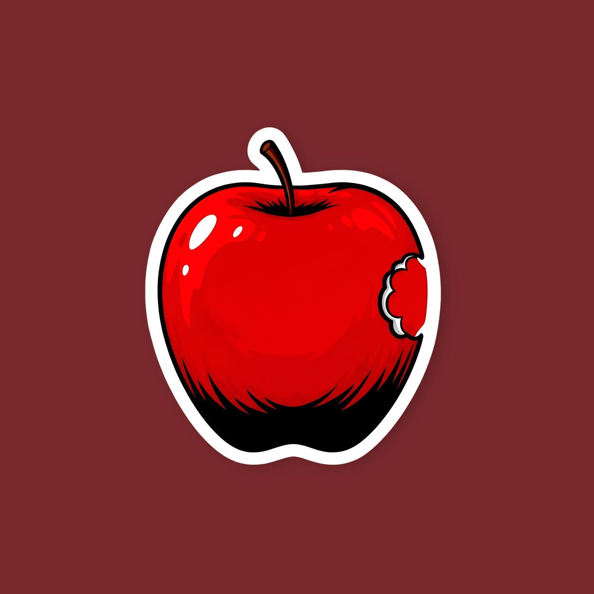 Death Note Red Apple Sticker