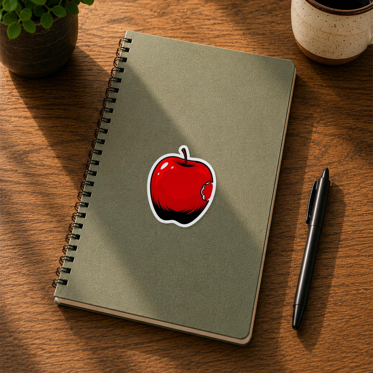 Death Note Red Apple Sticker