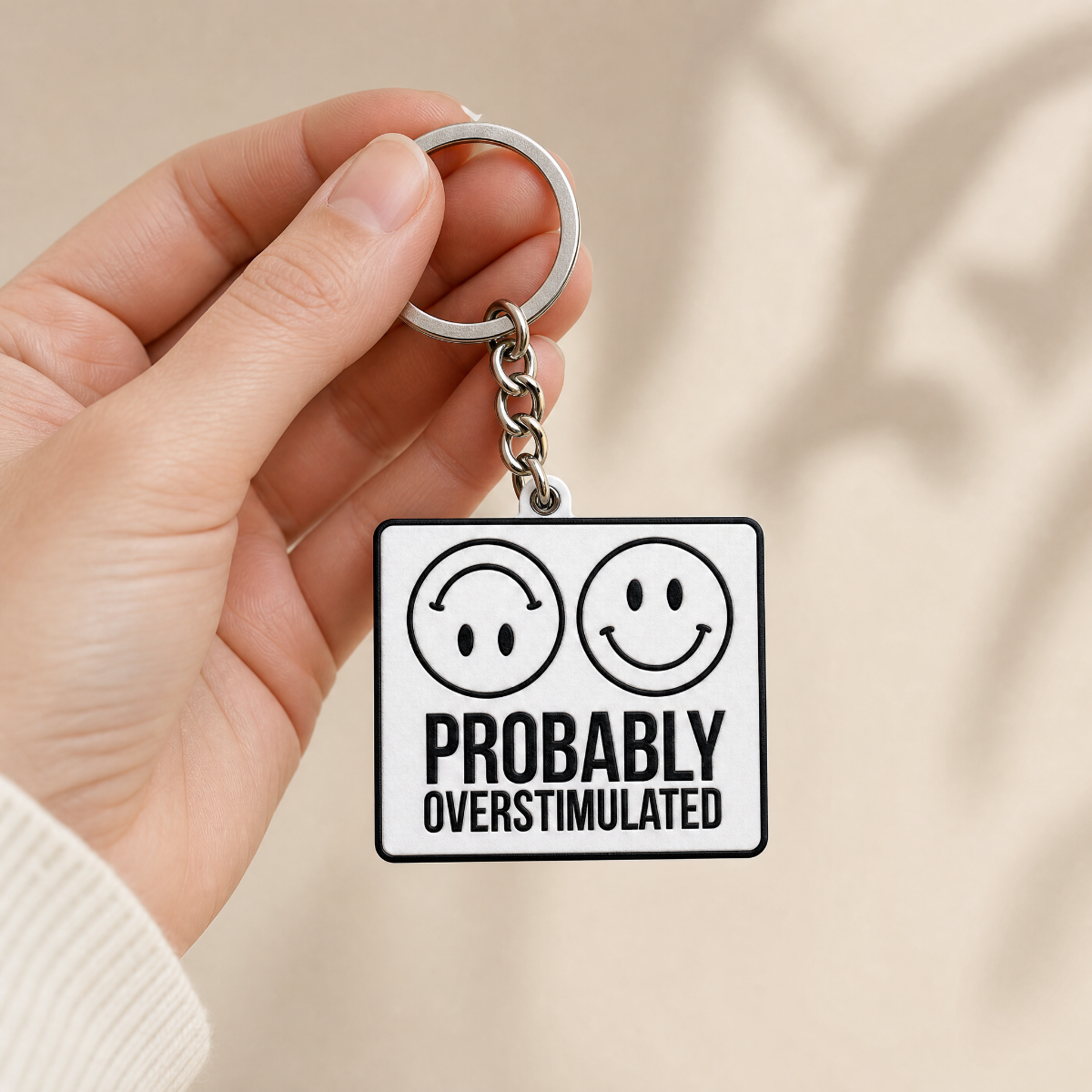 Probably Overstimulated - Designer Keychain, Aesthetic Bag Charm