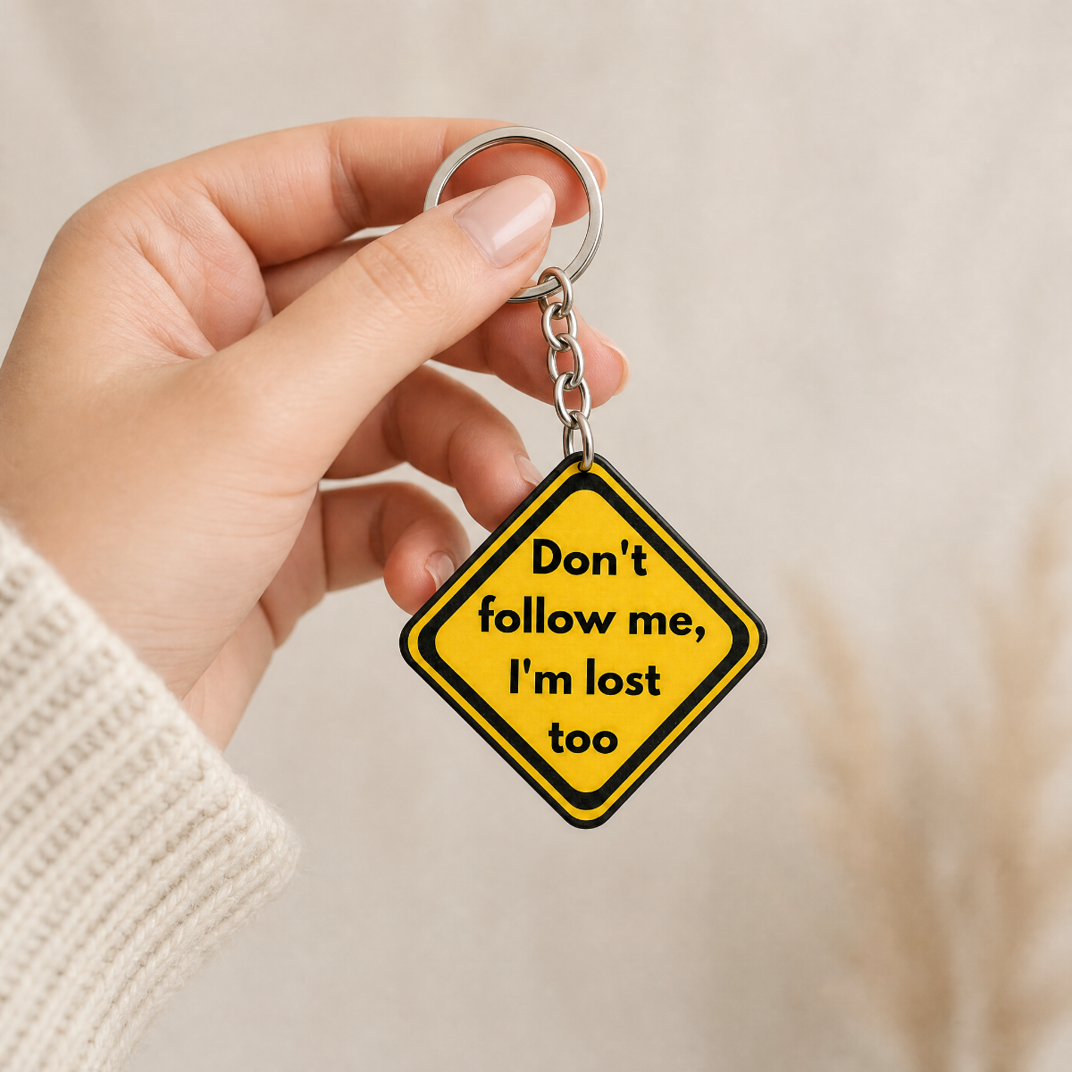 Don't Follow Me I'm Lost Too - Designer Keychain, Aesthetic Bag Charm
