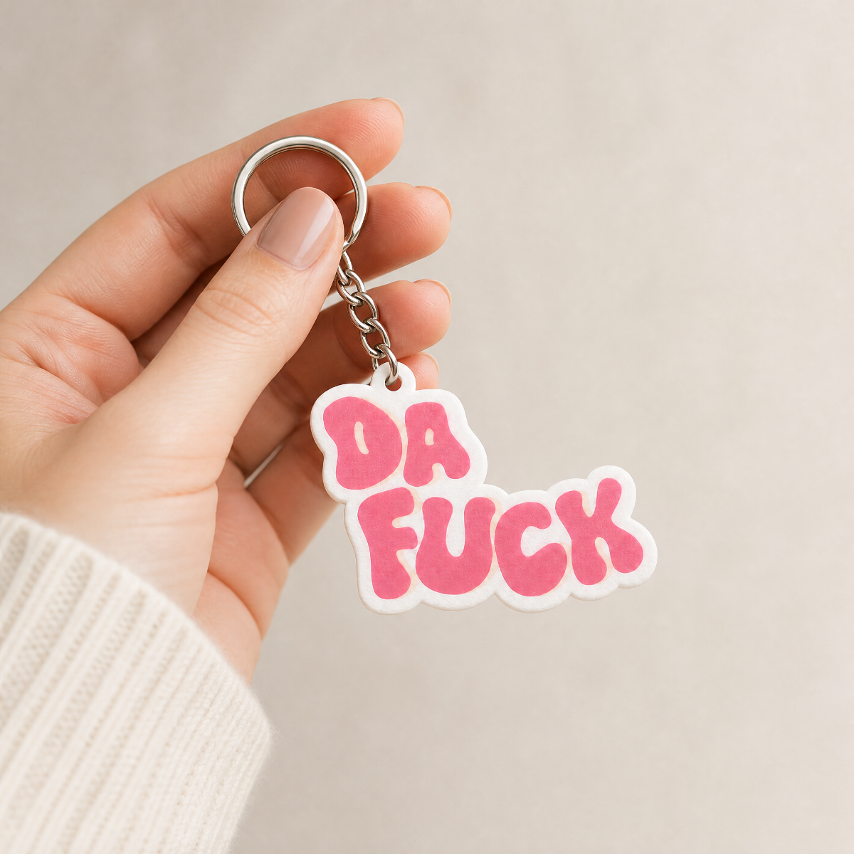 Da Fuck - Designer Keychain, Aesthetic Bag Charm