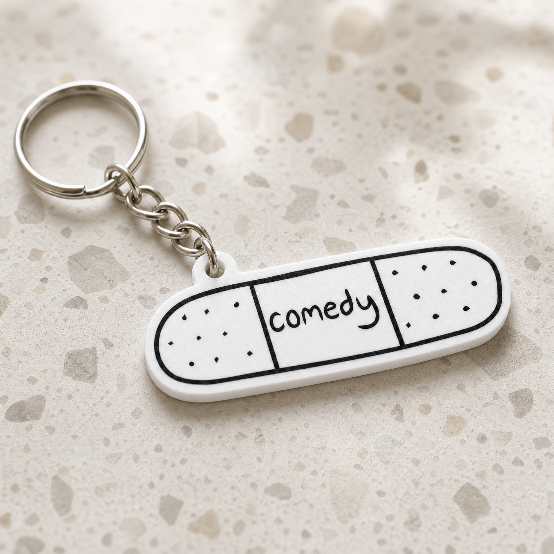 Comedy - Designer Keychain, Aesthetic Bag Charm