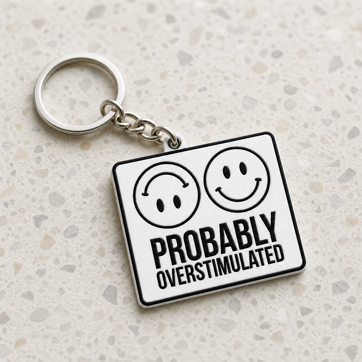 Probably Overstimulated - Designer Keychain, Aesthetic Bag Charm