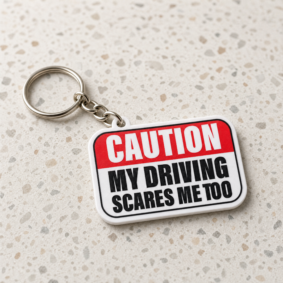 My Driving Scares Me Too - Designer Keychain, Aesthetic Bag Charm
