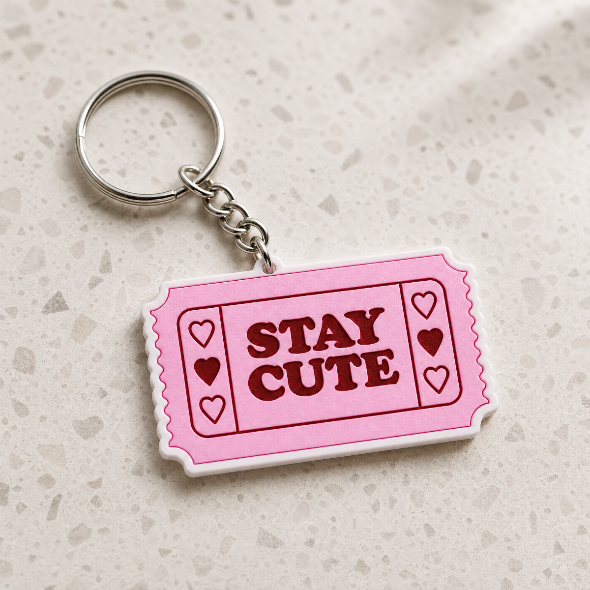 Stay Cute - Designer Keychain, Aesthetic Bag Charm