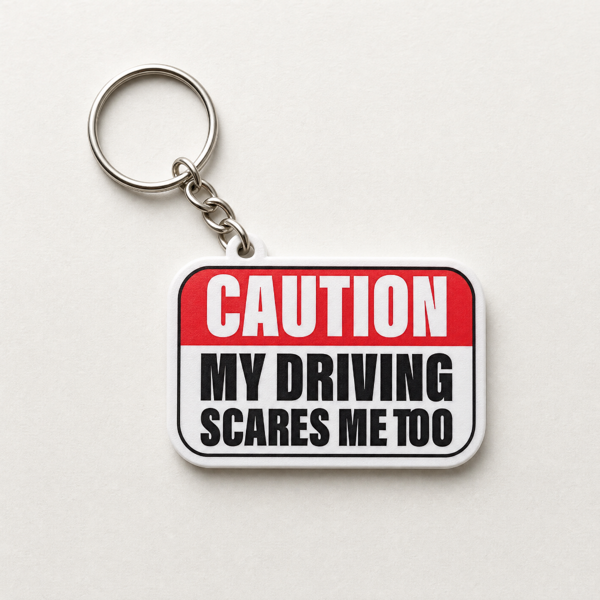 My Driving Scares Me Too - Designer Keychain, Aesthetic Bag Charm