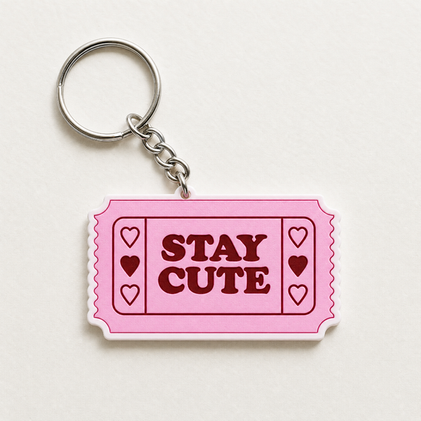 Stay Cute - Designer Keychain, Aesthetic Bag Charm
