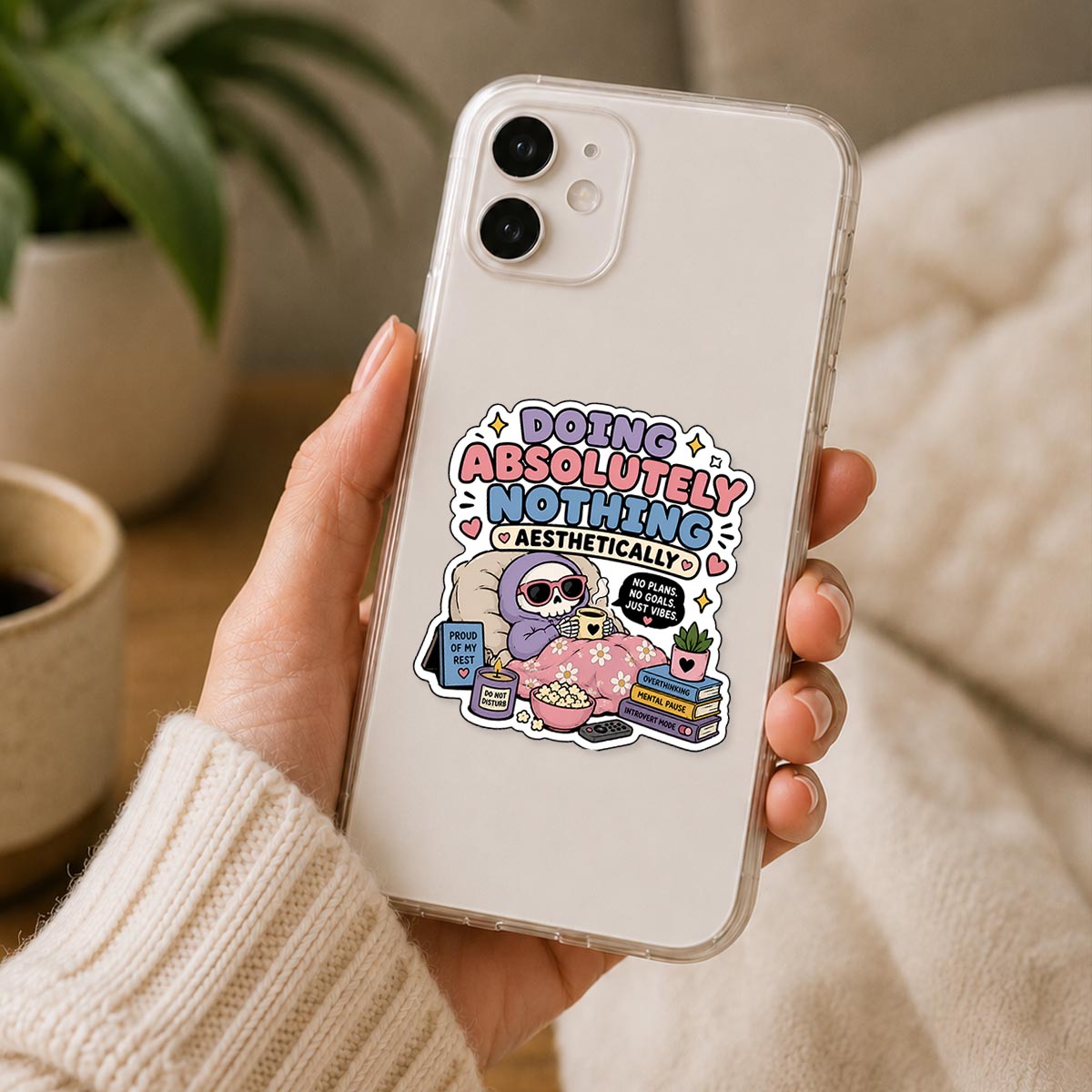 Doing Absolutely Nothing Aesthetically Sticker