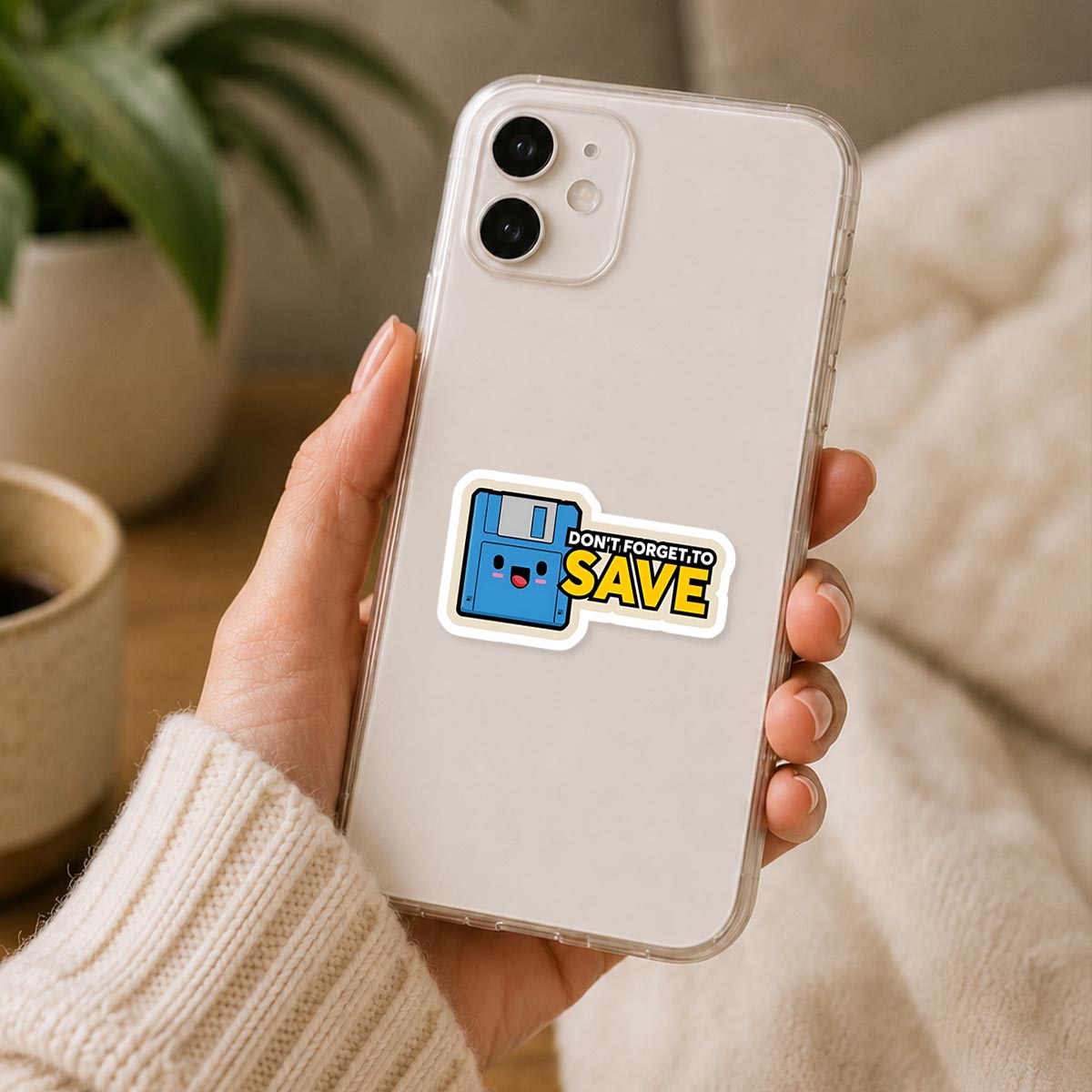 Dont Forget To Save Floppy Sticker
