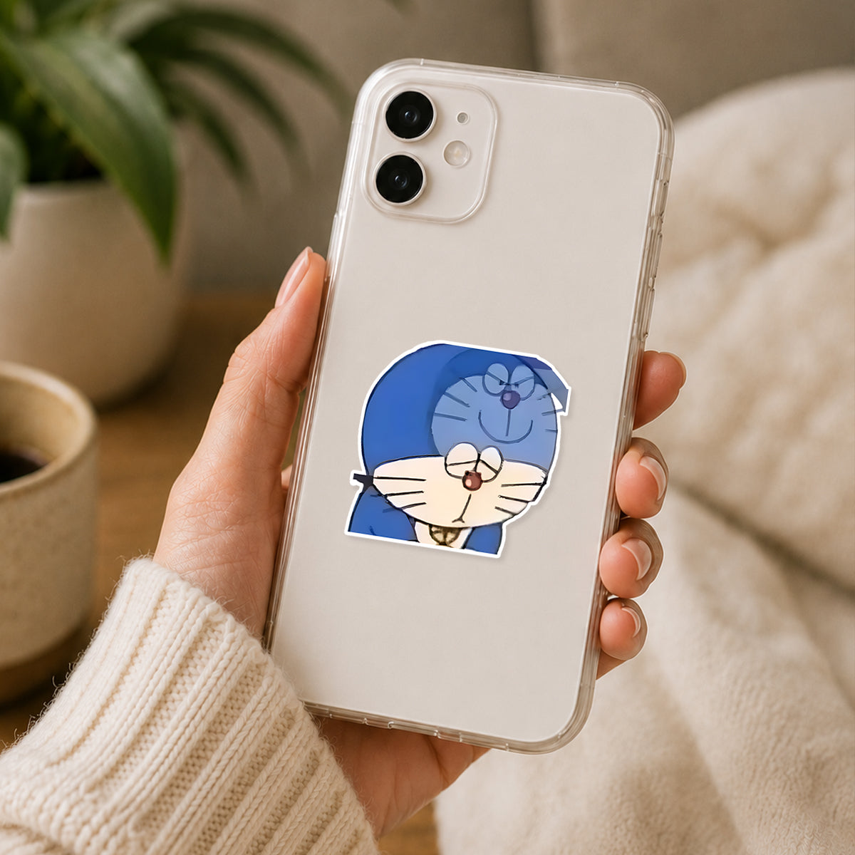 Doraemon Surprised Face Sticker