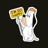 Droopy I'm So Happy Sticker