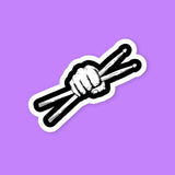 Drumsticks Hand Sticker