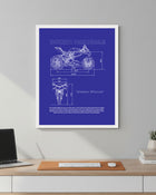 Ducati Panigale Blueprint Line Art Poster - Bike Poster