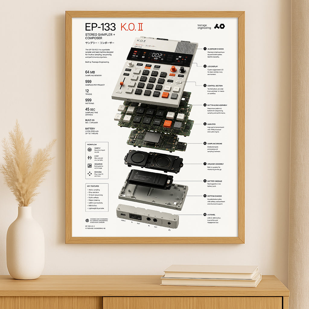 Teenage Engineering EP–133 K.O. II Wall Art Poster - Synthesizer