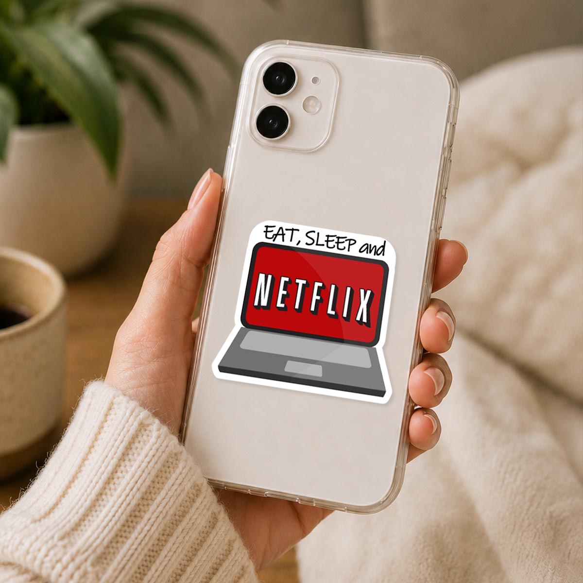 Eat Sleep Netflix Sticker