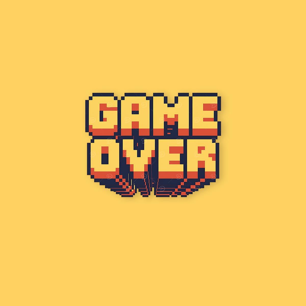 Game Over Pixel Sticker