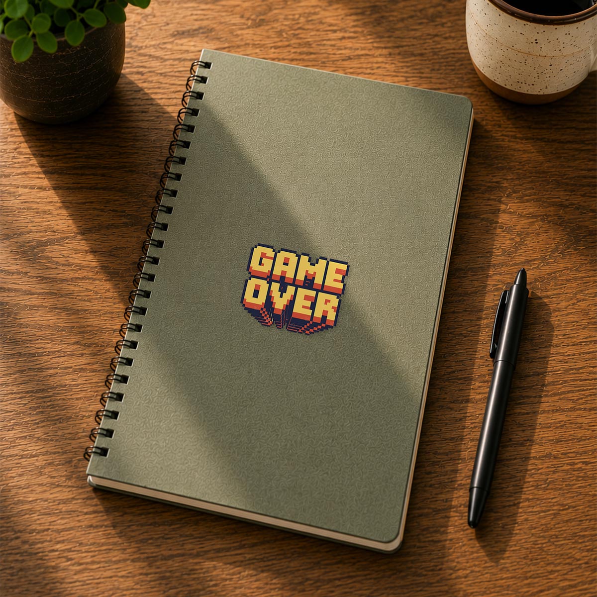 Game Over Pixel Sticker