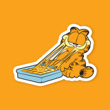 Garfield Eating Lasagna Sticker