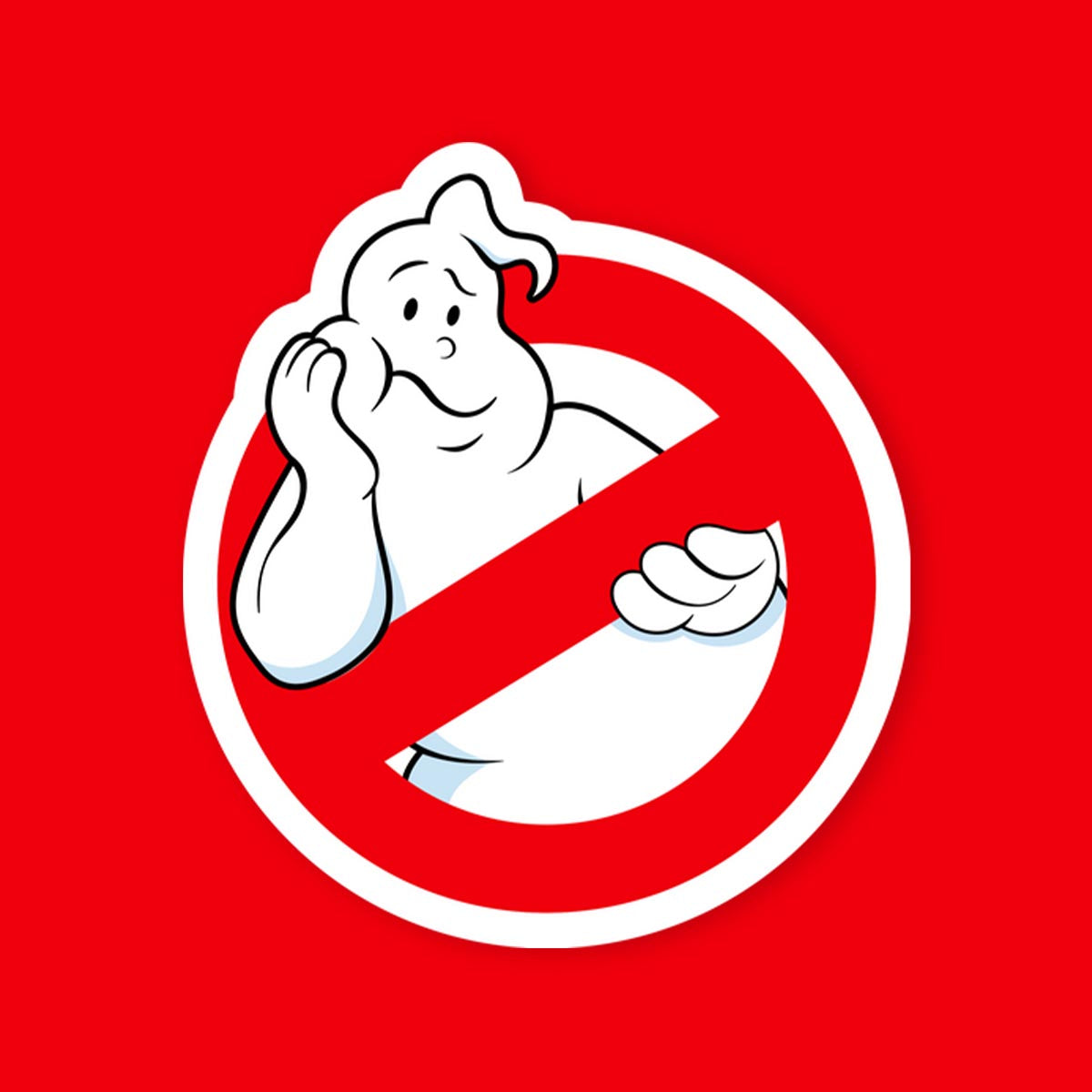 Ghostbusters Logo Bored Ghost Sticker