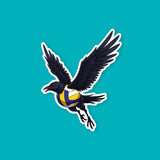 Haikyuu Volleyball With Crow Wings Sticker