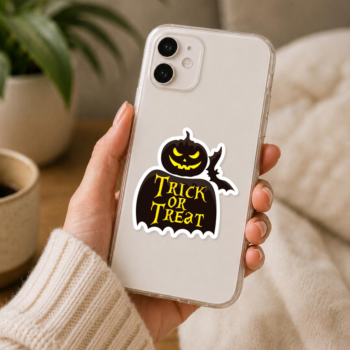 Halloween Jack O Lantern Trick Or Treat Sticker