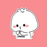 Heluu Cute Character Sticker