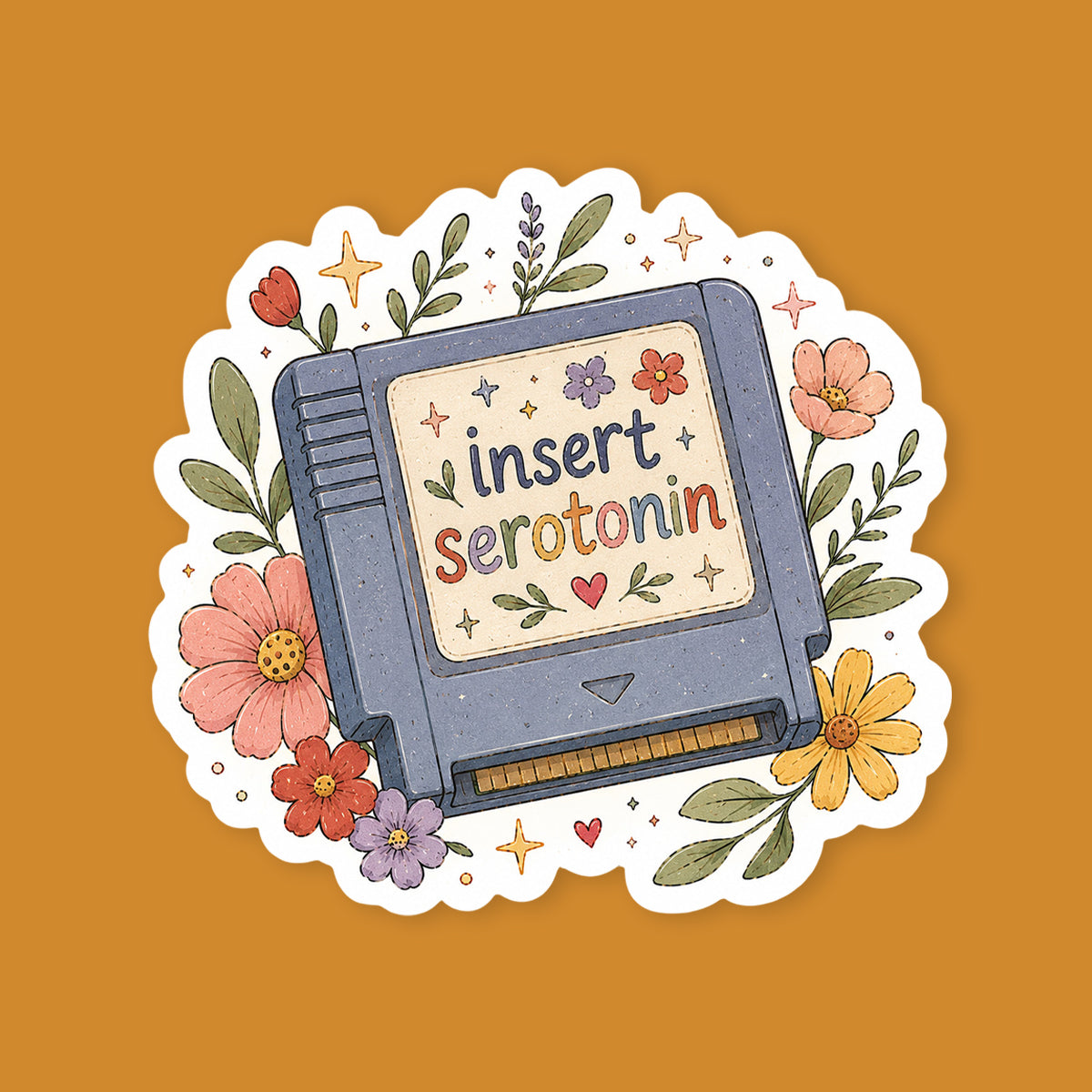 Insert Serotonin Game Cartridge Sticker