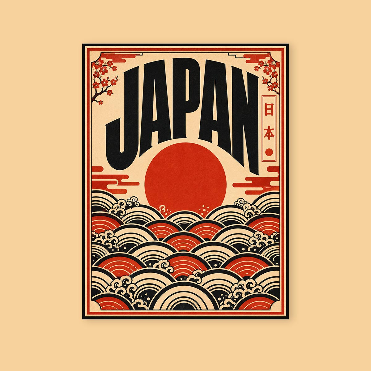 Japan Wave Poster Sticker
