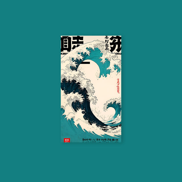 Japanese Great Wave Vintage Poster Sticker