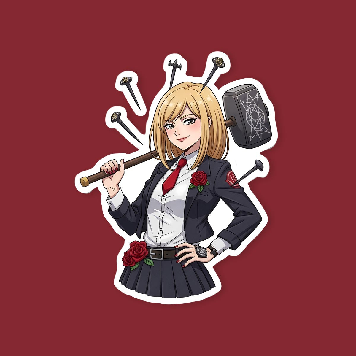 Jujutsu Kaisen Nobara Hammer Sticker