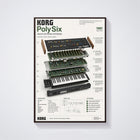 KORG PolySix Wall Art Poster - Synthesizer Poster, Music Studio Wall Decor, Gift for Music Producer