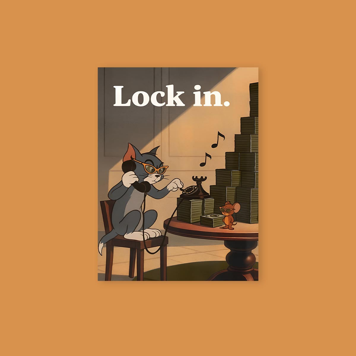 Lock In Tom And Jerry Poster Sticker