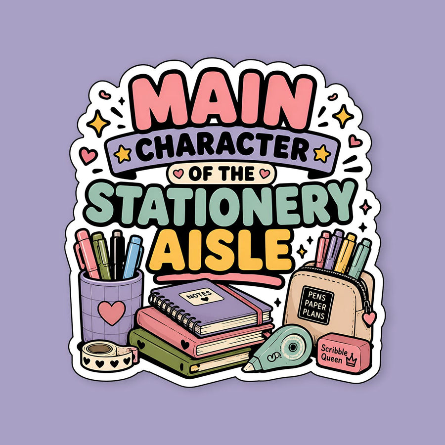 Main Character Of The Stationery Aisle Sticker