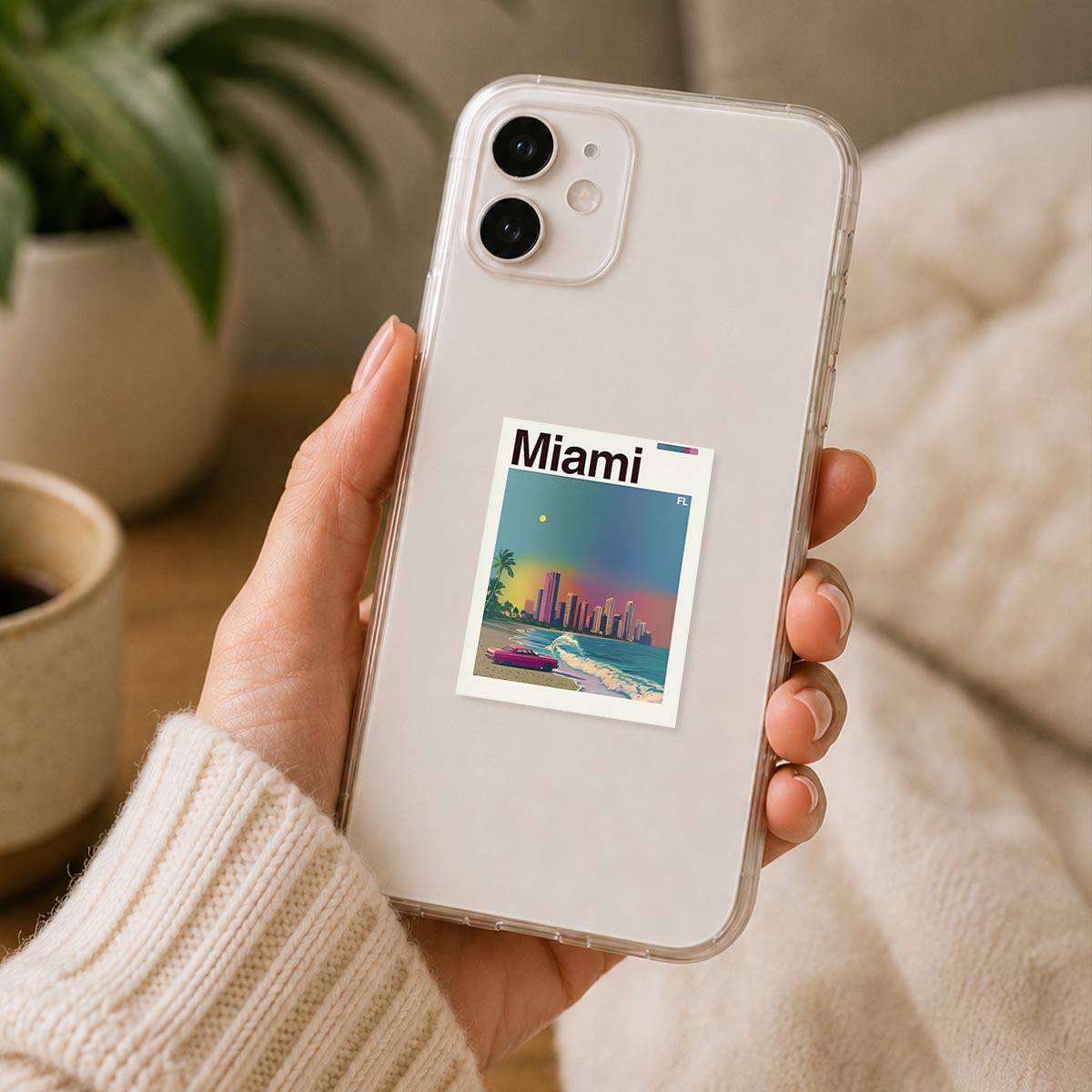 Miami Beach Travel Poster Sticker