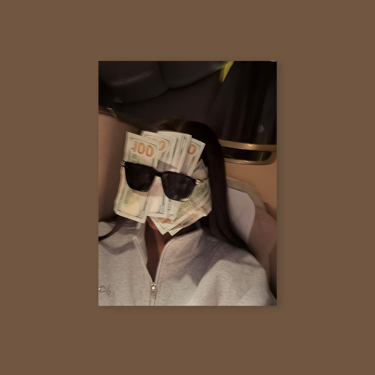 Money And Sunglasses Car Meme Sticker