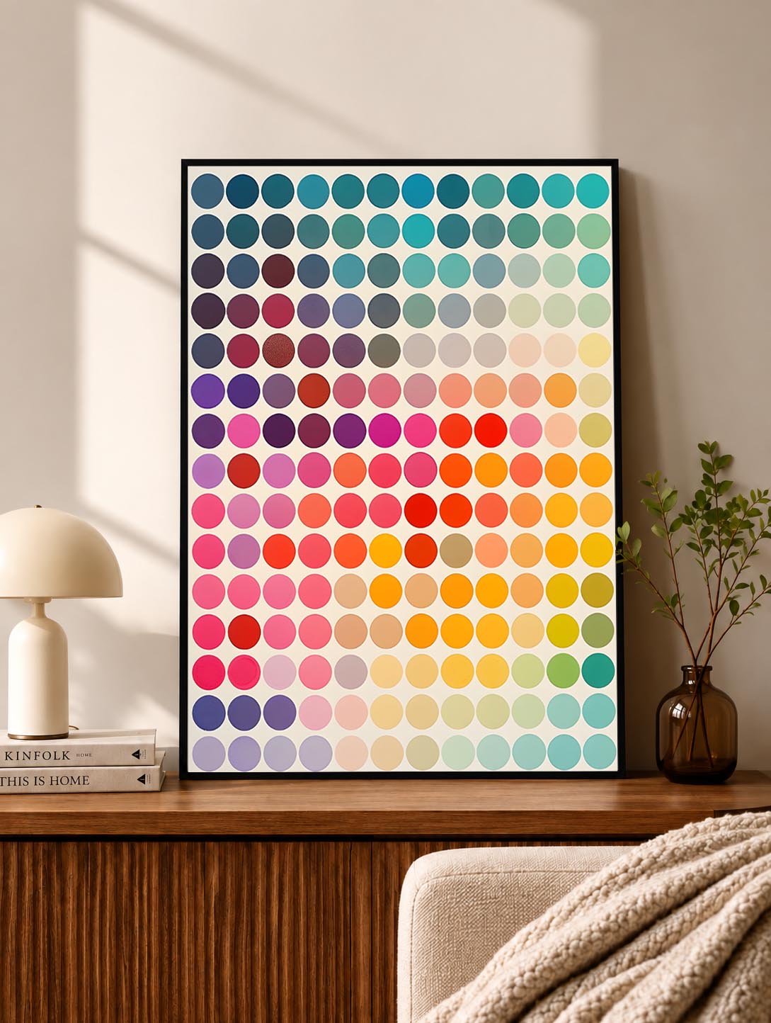 Multicolor Dot Grid Abstract Poster