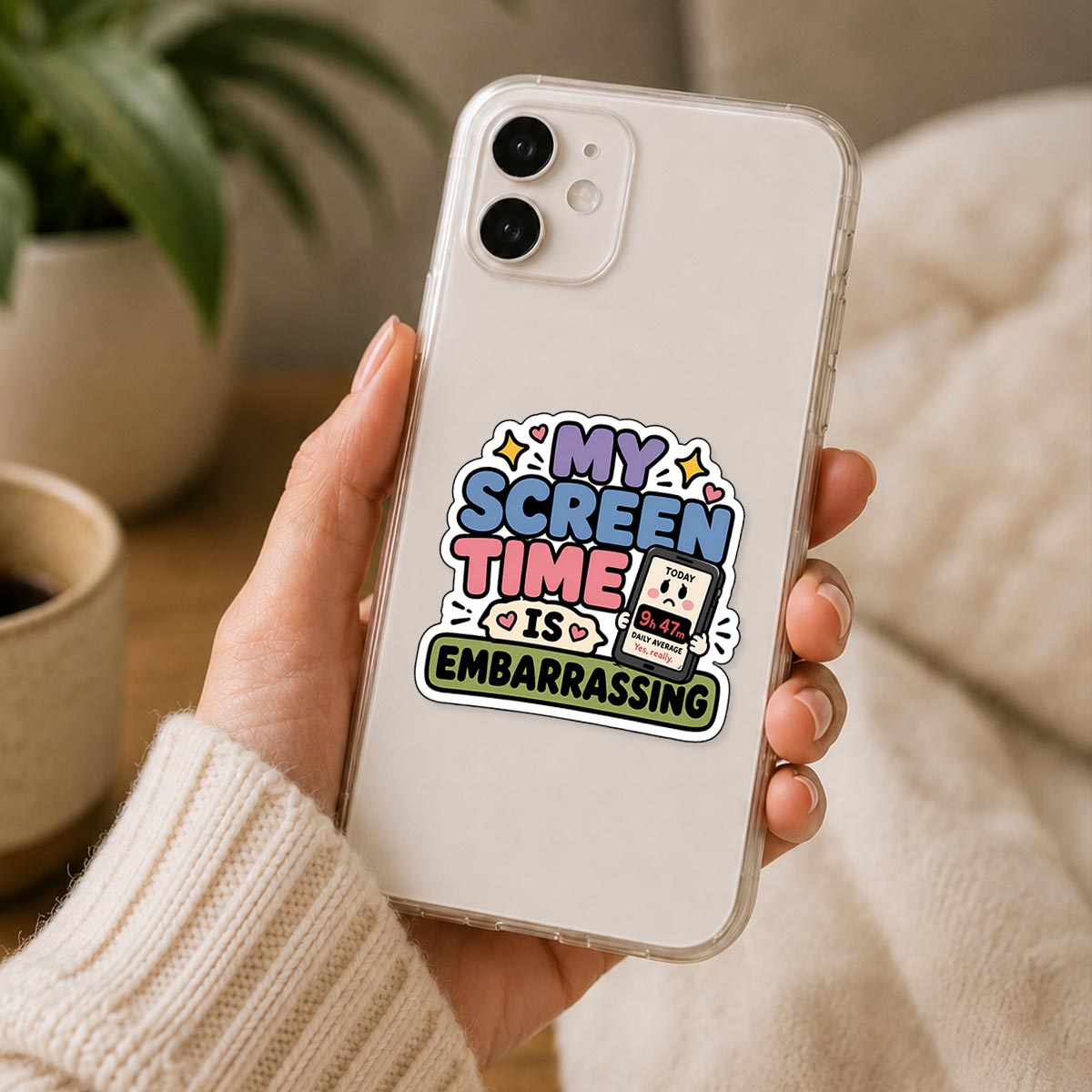 My Screentime Is Embarrassing Sticker