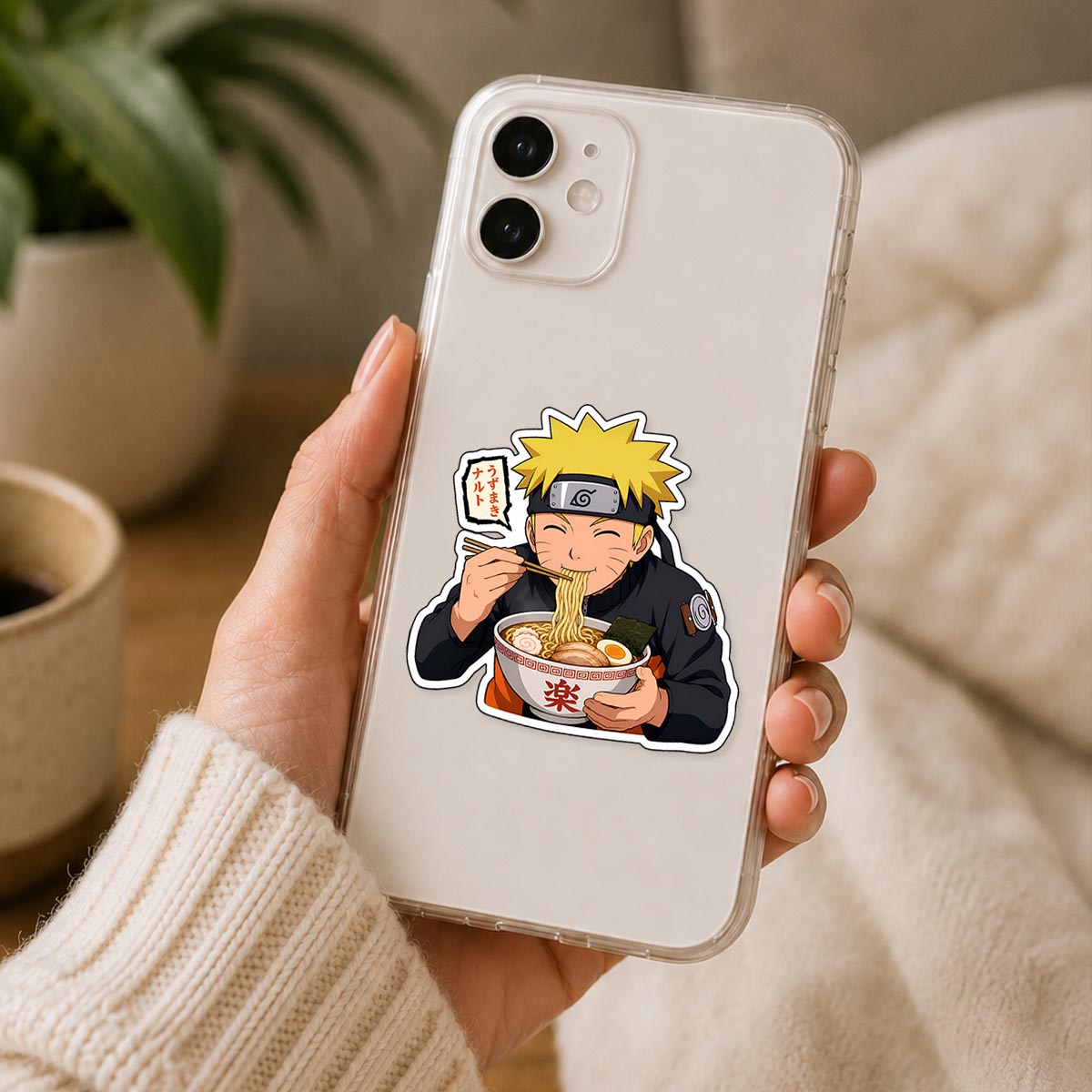Naruto Eating Ramen Sticker