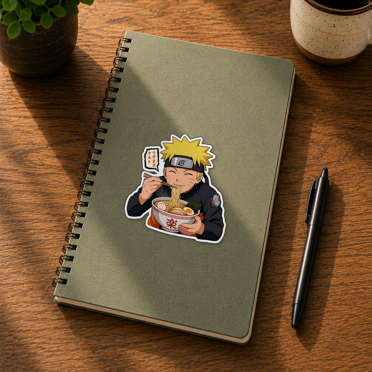 Naruto Eating Ramen Sticker